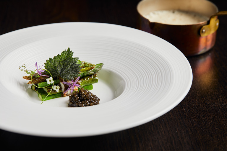 Asparagus-caviar